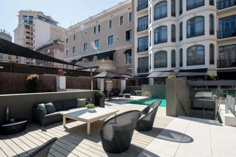 Terrace and pool